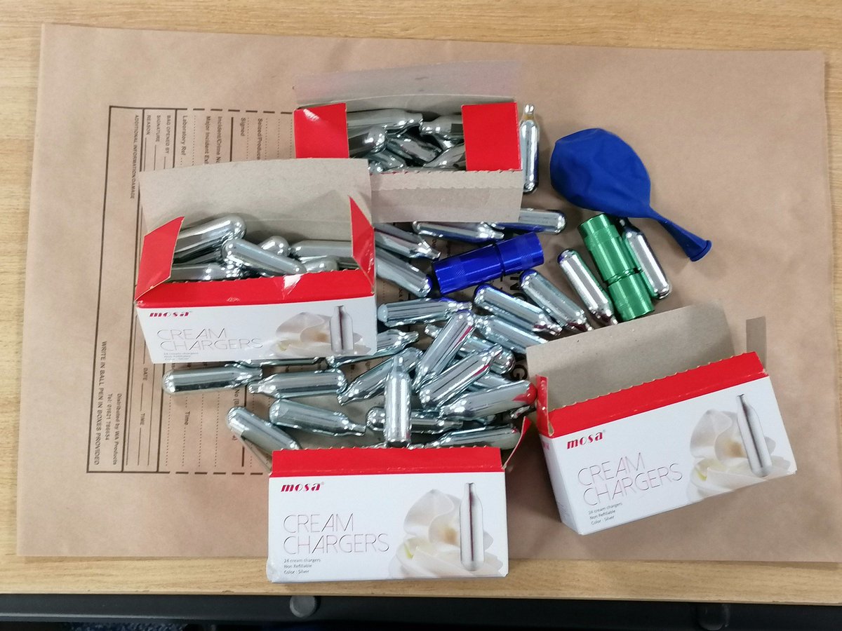 To the man in the van on Danilo carpark in Cannock,  you're on CCTV as is your vehicle reg 👀 inhaling nitrous oxide before driving off! You can attend Cannock nick before we visit you! 96 pierced cannisters in total #thelastlaugh #brainfreeze #psychoactivesubstance #response3