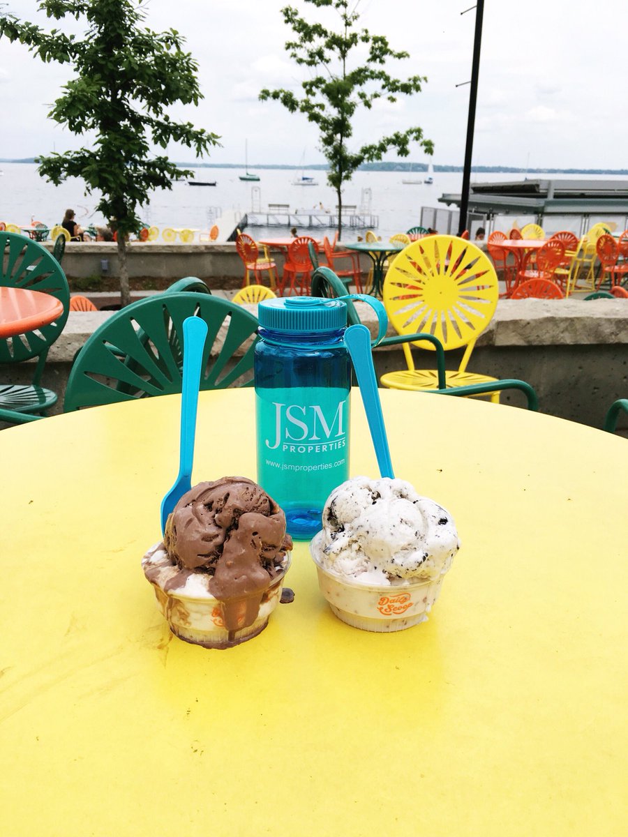 JSMPROP's tweet photo. This hot day calls for ice cream on the terrace. 😋🍦 What is your favorite way to cool off on hot #madisonsummer days? https://t.co/5AHC6KCoMs