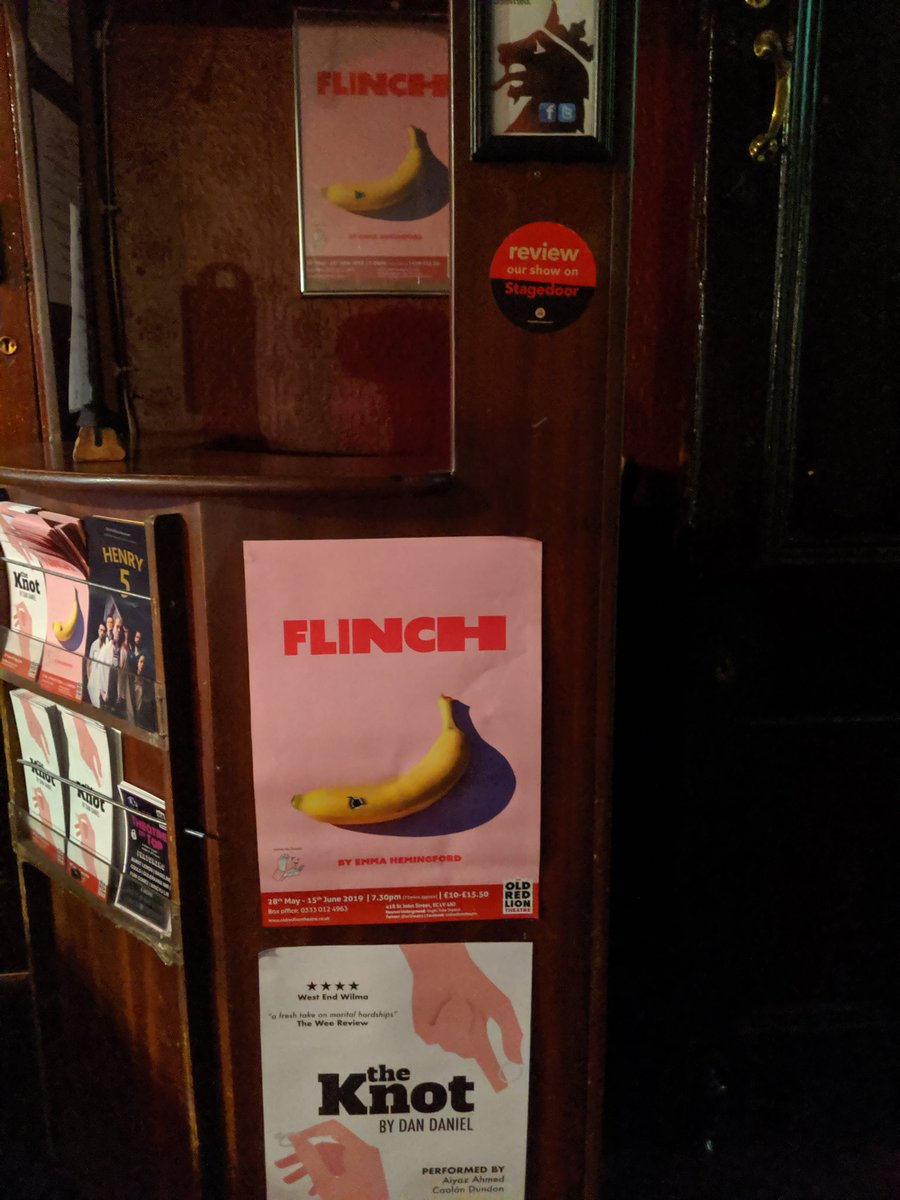 Congratulations to <a href="/slt_theatre/">Sounds Like Thunder Theatre</a> on opening Flinch last week at <a href="/ORLTheatre/">Old Red Lion Theatre</a>! Hurry up and get yourself here...don't miss out