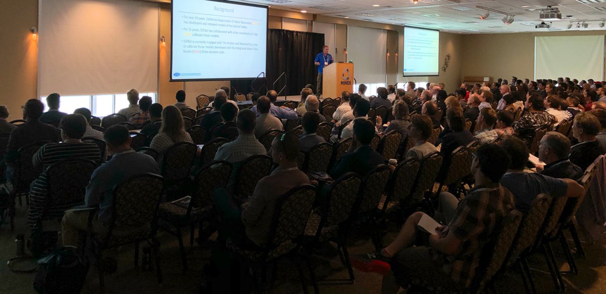 reedh2o's tweet photo. Still SRO in the last afternoon of #modflowandmore19 as Matt Tonkin from @SSP_A gives his featured presentation on SGMA in the Central Valley @IGWMC https://t.co/ZKHPJIyINx