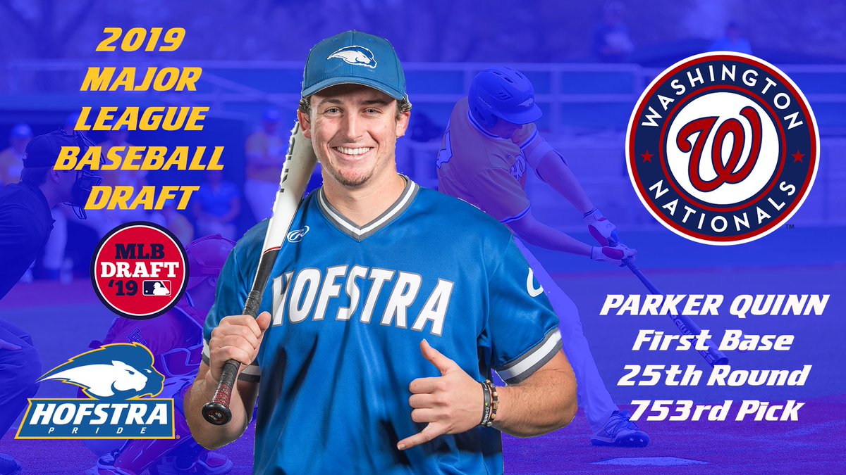HofstraBaseball's tweet image. Congratulations to Parker Quinn on his @MLB Draft selection by the @Nationals. #Hofstra #RoarWithPride #MLBDraft2019