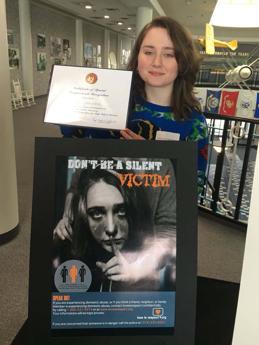 SouthBendCSC's tweet photo. Check this out: @SBCLAYHS CTE Graphic Design/Interactive Media student, Livia Jastrzebski, was one the recipients of the coveted Congressional Art Award. She received recognition from Congresswoman Jackie Warlorski and a signed certificate from President @realDonaldTrump https://t.co/9foTY5s4uy