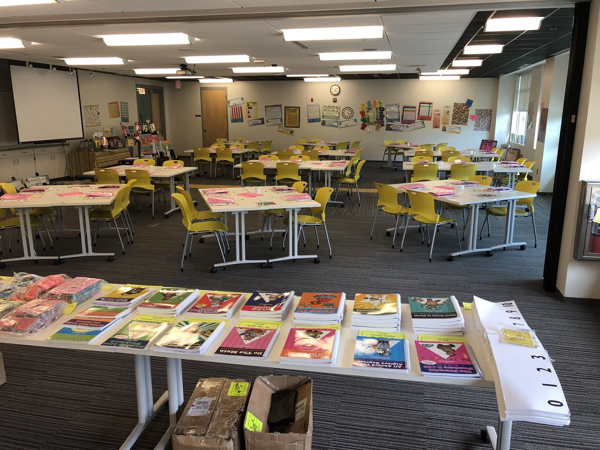 SharonSuriano's tweet photo. Get ready, @GahannaJeffersn elementary math teachers. Kim Sutton is back and ready for 2 days of intense fun and ideas to support #gjpsMath! @Creative_Math https://t.co/64PDk1zLTC
