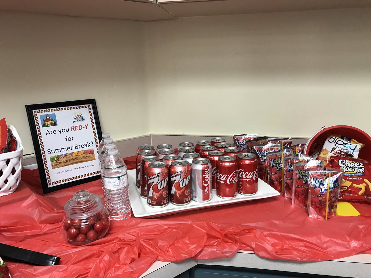 HeilangePorcena's tweet photo. NSE is “Red-y” for Summer Break! Thank you for all of your hard work and dedication! @OSPA_Cadre8 @NorthSideNSE #FocusFightForward #SummerBreak #TeacherLastDay #Appreciation https://t.co/BAEjw5ccVc