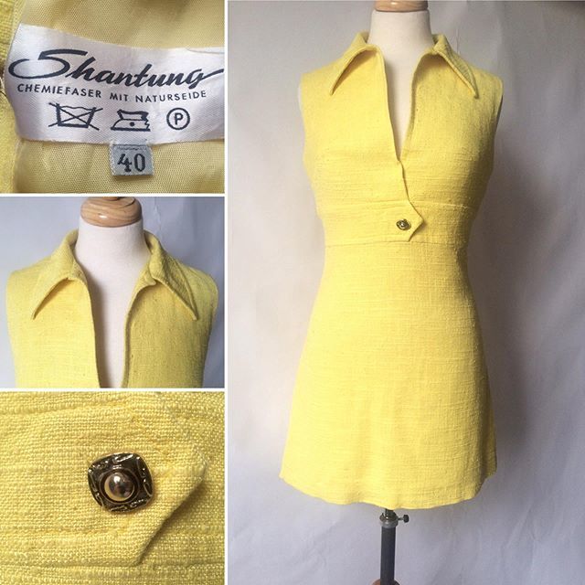 More sunshine! Vintage yellow mini. Size 6-8. £25 Online now #vintage #vintageclothing #vintagefashion #vintagestyle #retro #retroclothing #1960s #1960sfashion #1960sstyle #60sstyle #60sclothing #60sfashion #60sdress #1960sdress #sixtiesdress #minidress … bit.ly/2Z4o3AE