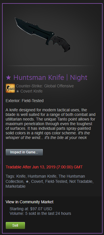 JOISPOI24's tweet photo. ★ Huntsman Knife | Night 🎁 Giveaway! 🎁
Requirements to join this #CSGO knife giveaway:
✅ - Like ❤️ &amp; Retweet 🔁 this Tweet
✅ - Follow me on Twitter: @JOISPOI24 
✅ - Follow me on Instagram: https://t.co/S0fMhxRym3
Rolling on the 13th of June, GLHF Everyone! https://t.co/gfzp4aR2m0