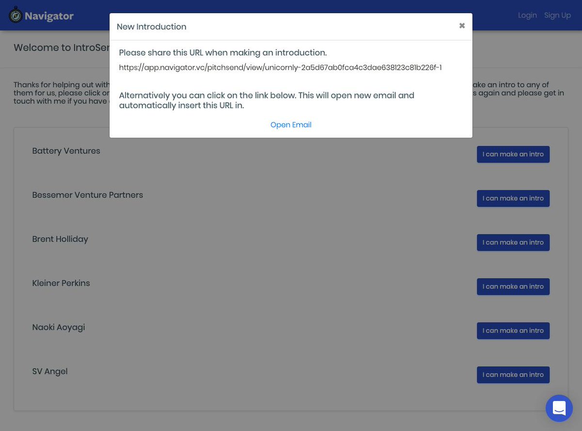 NavigatorVC's tweet image. New feature: IntroSend navigator.vc/2019/06/05/new…