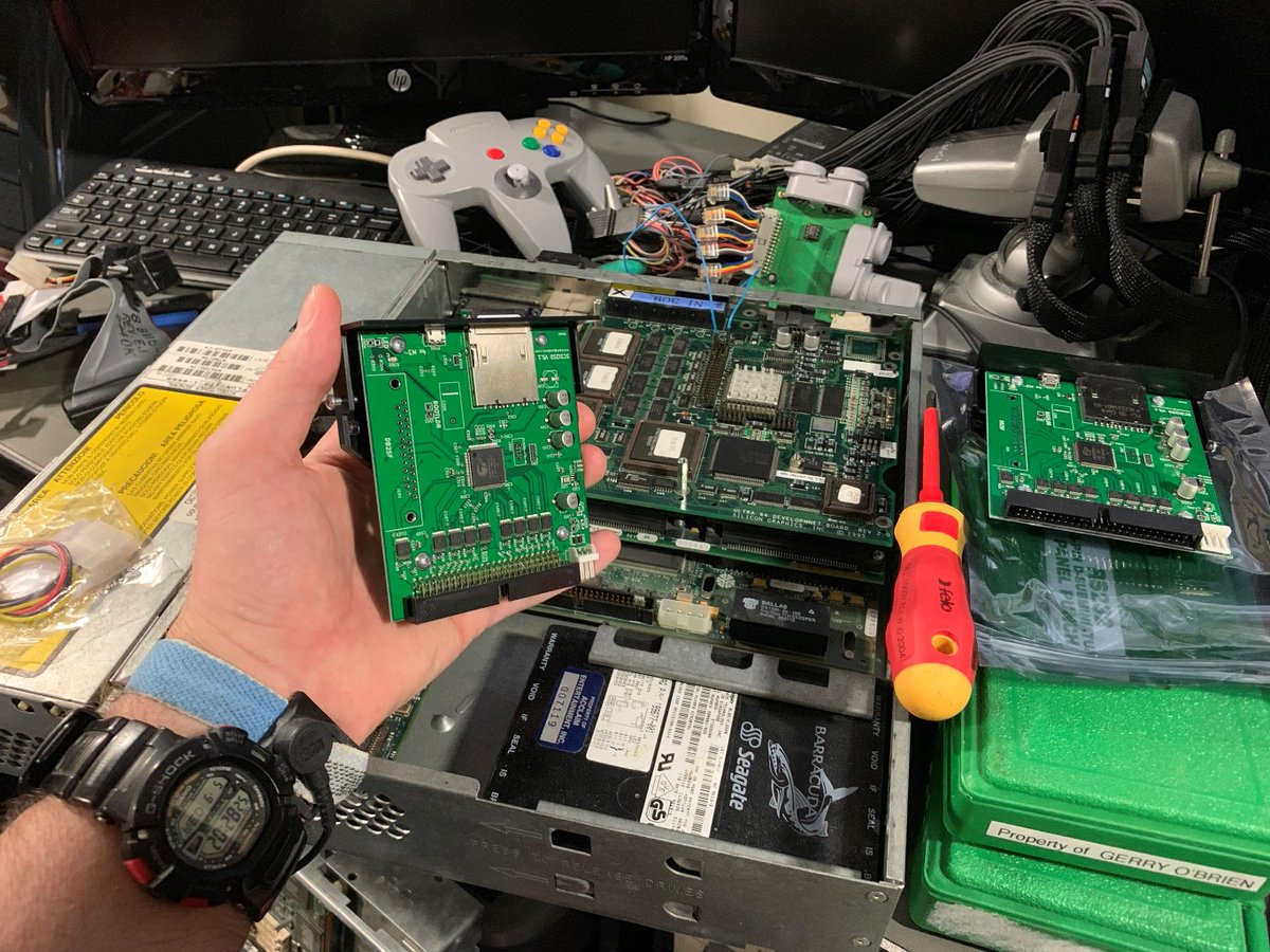 _BehindTheCode's tweet photo. Received x2 SCSI2SD adapter boards in the mail today. I'm using these to Backup a SCSI Barracuda drive as part of an SGI INDY machine used for N64 development. It has some unique Motion Capture software on it that was used to develop an N64 WWF and NBA game. #N64DEV #N64 #64Drive https://t.co/FXluWBILHb