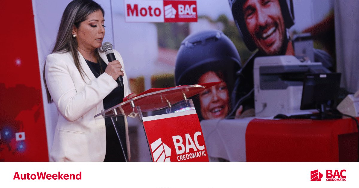 BACCredomaticSV's tweet photo. “Invitamos a todos al #AutoWeekend BAC Credomatic 2019, adonde pondremos a disposición la mejor oferta de financiamiento para vehículos y motocicletas nuevas. Con la asesoría de todos nuestros ejecutivos"
Lic. Ericka de Zuleta
Gerente de Banca de Personas https://t.co/KykdoXyqDV