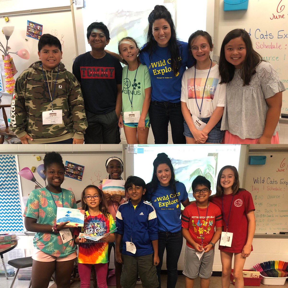 Today during #WildCatsExplore I got the chance to teach watercolors to my very first class once more before they head to middle school. I am so proud of the wonderful young people they have become here at Weller! They’re off to achieve great things! #myfirstclass #secondgrade ☺️