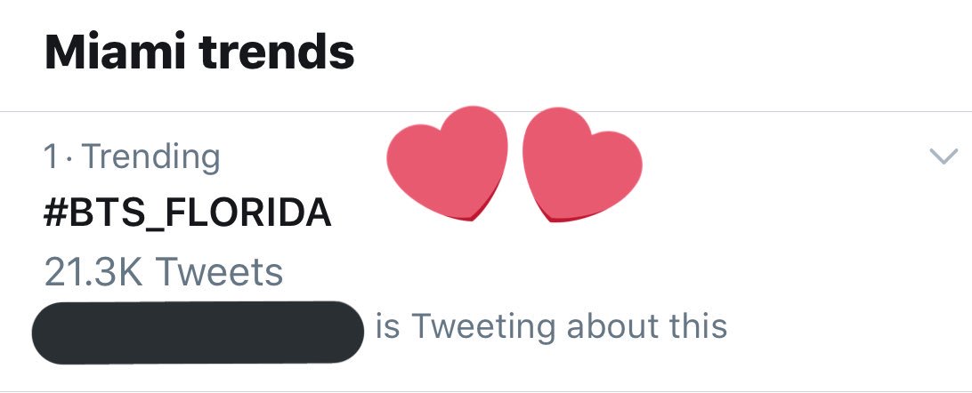 BTSxMiami on Twitter "BTS_FLORIDA is trending 1 in