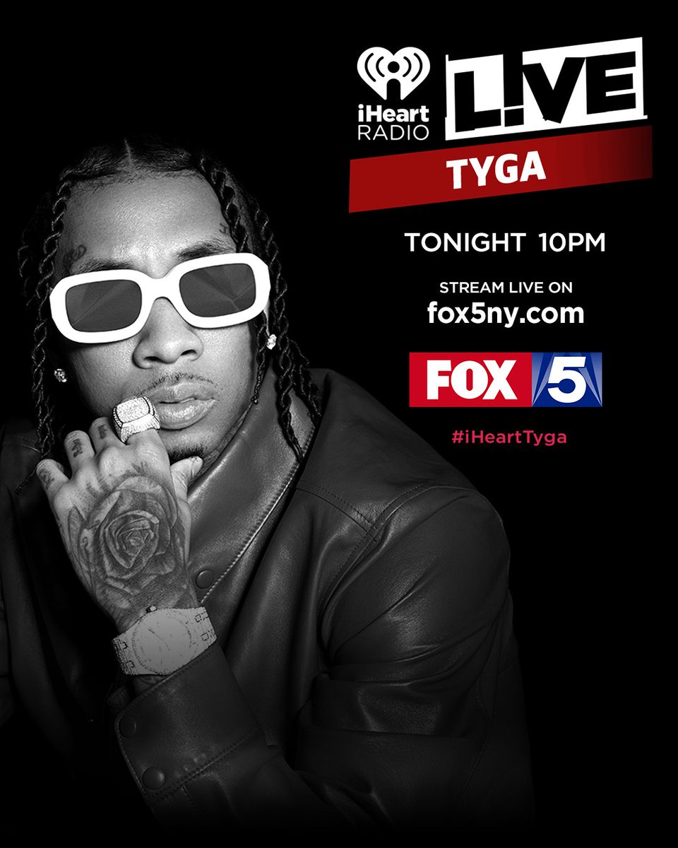 fox5ny's tweet photo. Are you tuned in?! Tyga is performing live RIGHT NOW. Catch the live stream only on https://t.co/CHKJwAZAEP
#iHeartTyga #fox5ny #kinggoldchains @Tyga https://t.co/CG4FeFw4FK