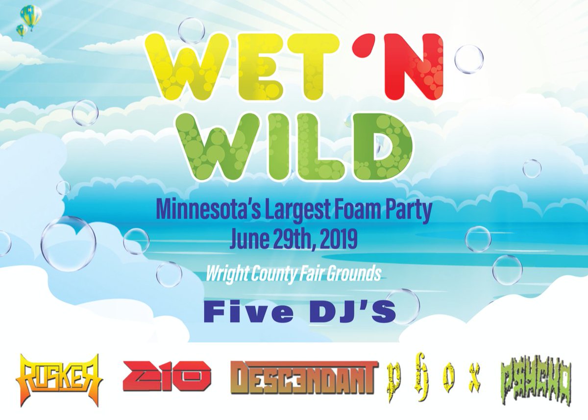 mnfoamparty2019's tweet photo. Who's ready for the Wet N Wild Foam party? You aren't going to wanna miss this! Tickets are selling fast! Use promo code wetnwildmn05 for 15% off https://t.co/JF5XoW7uKn