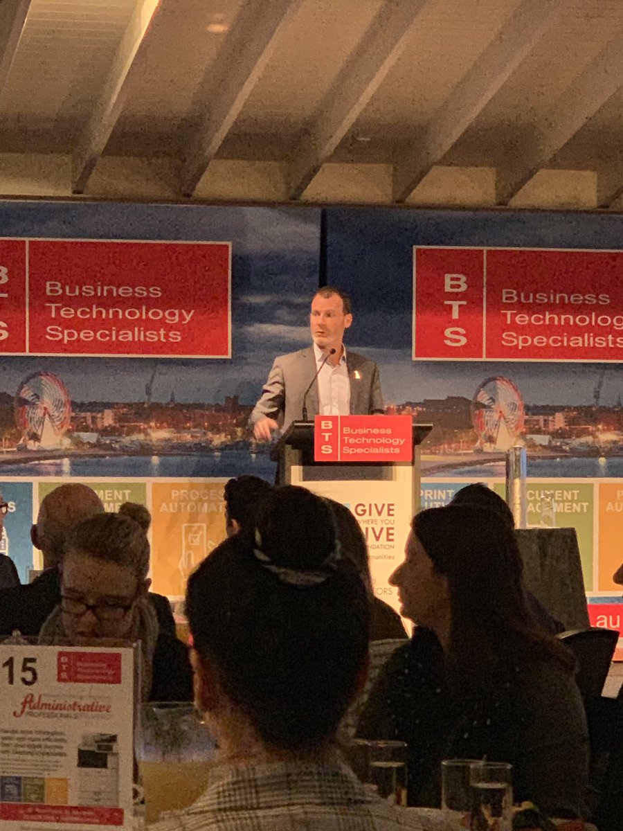 JaneMithen's tweet photo. ‘Demography shouldn’t designate any child’s destiny.’ @billmithen speaking at @GiveGeelong #AdminBreaky https://t.co/XNFlwc3Yhi