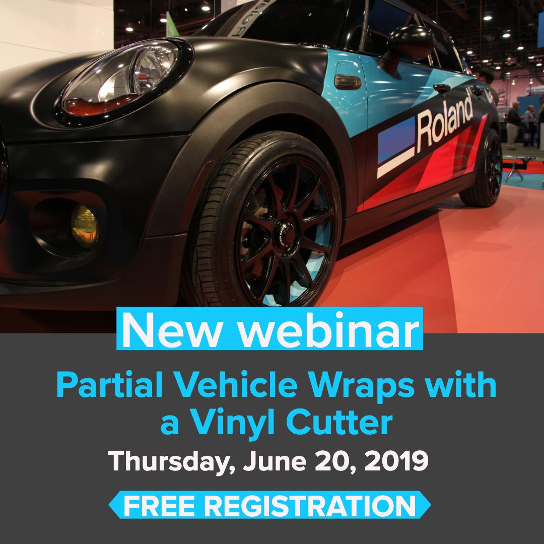 RolandDGA's tweet photo. New to vinyl cutting? Want cool new tips? Join us Thursday, June 20,10:00 AM PDT as Kevin Rosen and special guest Kelly Kwo from @ArlonGraphics discuss #vehiclewraps, #vinylcutters and troubleshooting common problems. Register https://t.co/2vv52fHhQ6 #rolanddga #arlongraphics https://t.co/GbAN3qjZVL