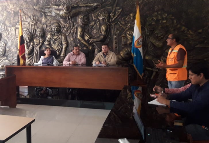 #Imbabura | En reunión con autoridades del GAD cantonal de #Urcuquí  socializamos acciones y cronograma de intervención para fortalecer las capacidades del Municipio en Gestión de Riesgos | #EcuadorPrevenido