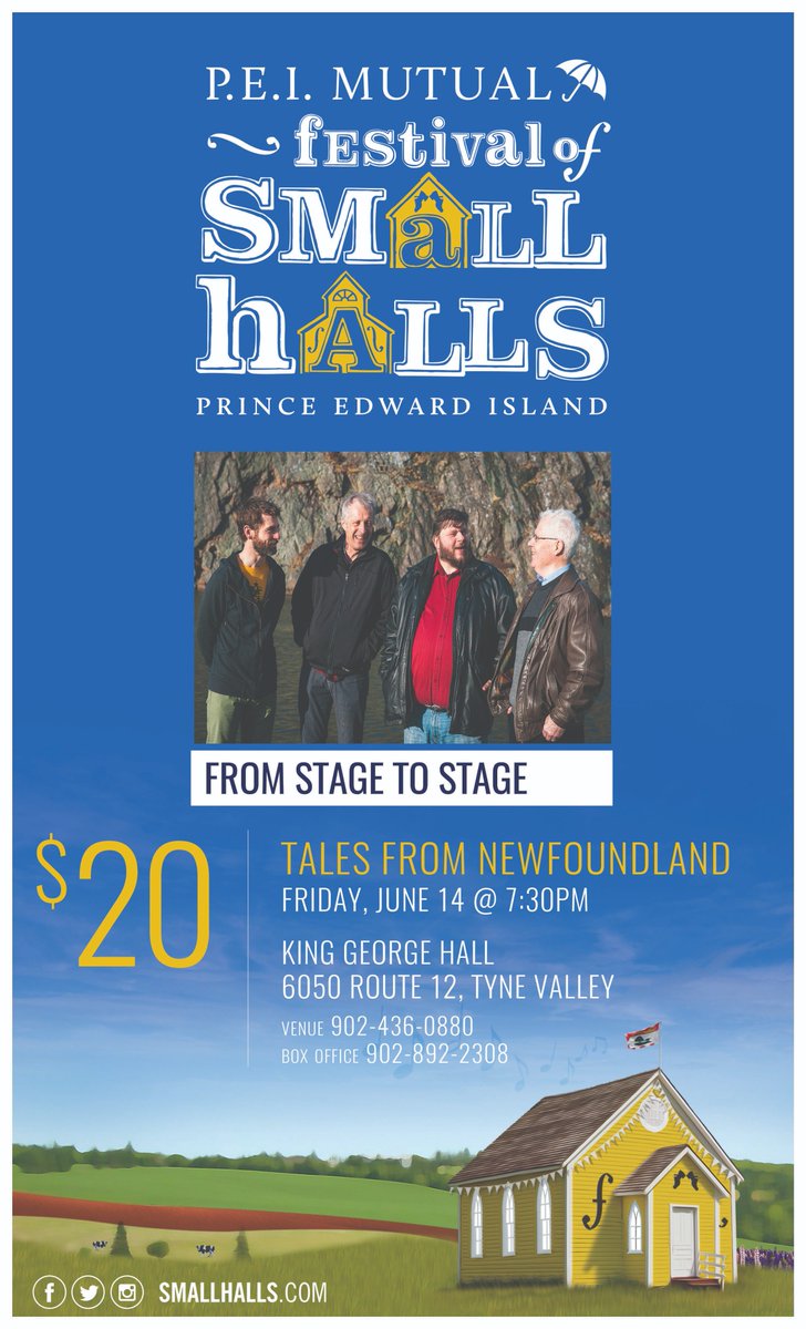 From Stage to Stage (@fromstage2stage) on Twitter photo In just over a week we'll be getting on with our foolishness at the <a href="/SmallHalls/">Festival Of Small Halls</a> in PEI We're kicking off our times at the Small Halls starting June 14th in Tyne Valley and we're excited about it! #liverecitations #stories #islandbys In just over a week we'll be getting on with our foolishness at the <a href="/SmallHalls/">Festival Of Small Halls</a> in PEI We're kicking off our times at the Small Halls starting June 14th in Tyne Valley and we're excited about it! #liverecitations #stories #islandbys
