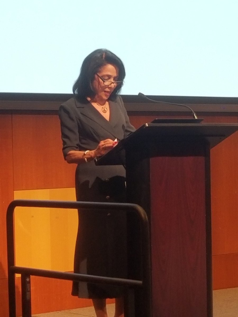 FITdenyc's tweet photo. "We are in the business of helping designers realize their dreams." FIT President Dr. Joyce F. Brown kicking off tonight's final #FITDE event. https://t.co/fsU6c1FBlb