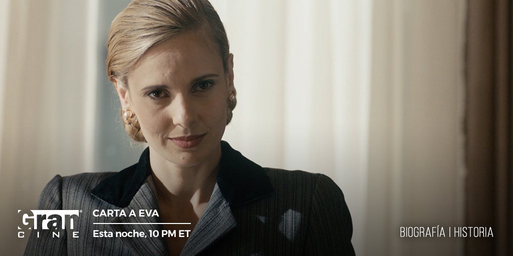 GranCinetv's tweet photo. Esta Noche | Gran Estreno | Carta a Eva💗 10 PM ET

"Juana Doña, Carmen Polo y Eva Perón. Tres mujeres que cruzan sus vidas durante la visita oficial de Eva a España junio de 1947."
#espana1947 #evitaperon #historiadeevita #grancinetv #film #televisionespañola  #cinecontemporaneo https://t.co/GL8bAP5OrJ