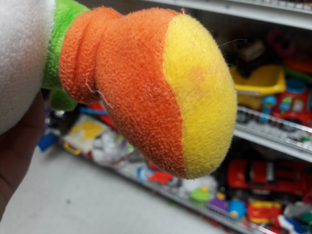 GFanactic911's tweet photo. Just saw this #Yoshi at #Goodwill. What happened to him & who took care of him? Poor guy. ๐ข๐ขโน #NYLB #NoYoshiLeftBehind #YoshiLivesMatter I'm hoping that's paint on him & not blood but hey for $1, I think I can take him home & give him some TLC. #NewHome #Plushies #Collectors https://t.co/z6ATiIoHBZ