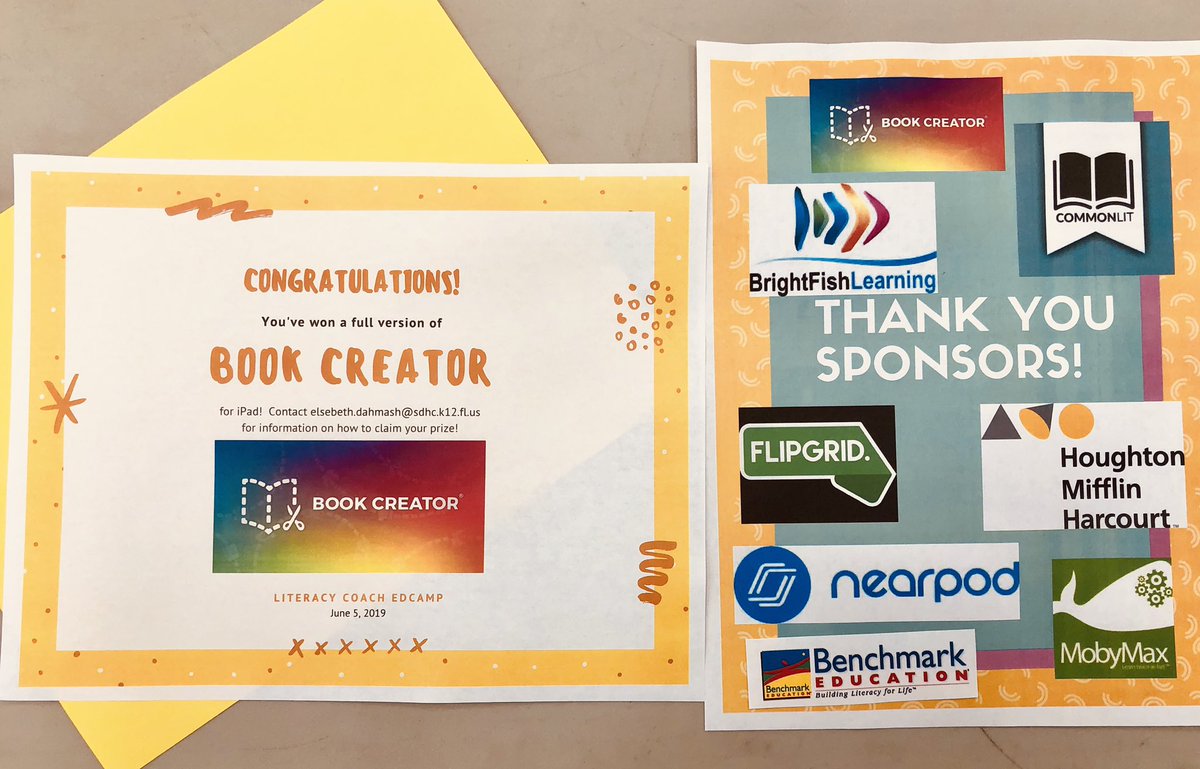 BessDahmash's tweet photo. So grateful for @BookCreatorApp swag! Thank you for your support of #HCPSCoachEdCamp ❤️ @HCPSRead @AlonsoHcp https://t.co/QlkCFNizlA