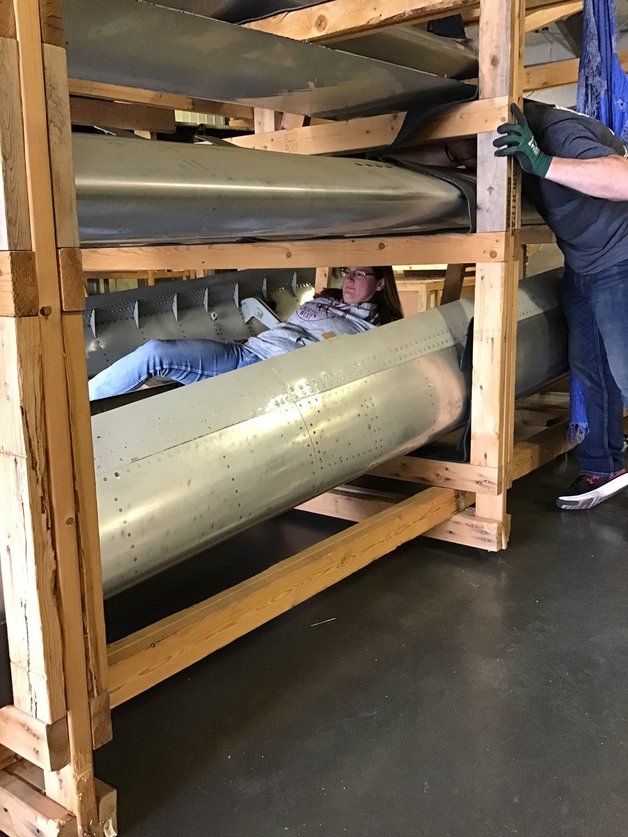 No, she didn’t get caught sleeping. Katy, our Dir of Op’s getting down and dirty on the shipment of Boeing 767 Surfaces. You know you have a Management “WIN” when they aren’t afraid of getting dirty. #reliabilityisourreputation #airlines #faa145 #mro   repairs@aravservices.com