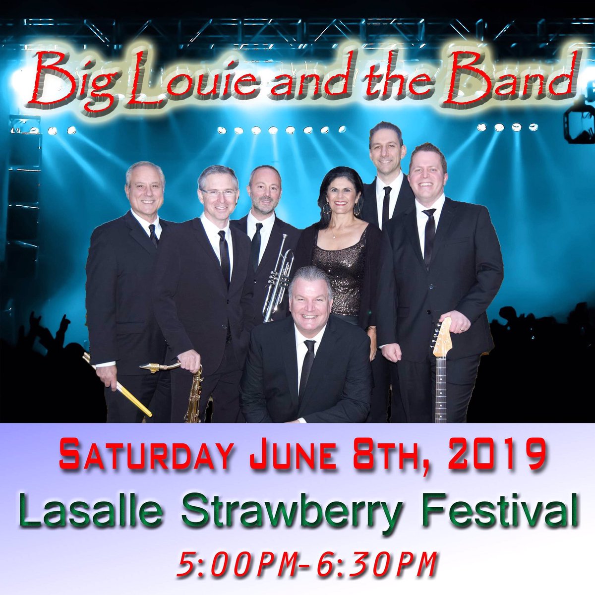 BigLouieBand's tweet photo. Come out to the LaSalle Strawberry Festival this Saturday.   We will be on the main stage from 5:00-6:30pm.  Weather forecast looks awesome☀️   #strawberry #lasallestrawberryfestival #summerkickoffconcert #biglouieandtheband 
#livemusic https://t.co/8po9zqcAGi