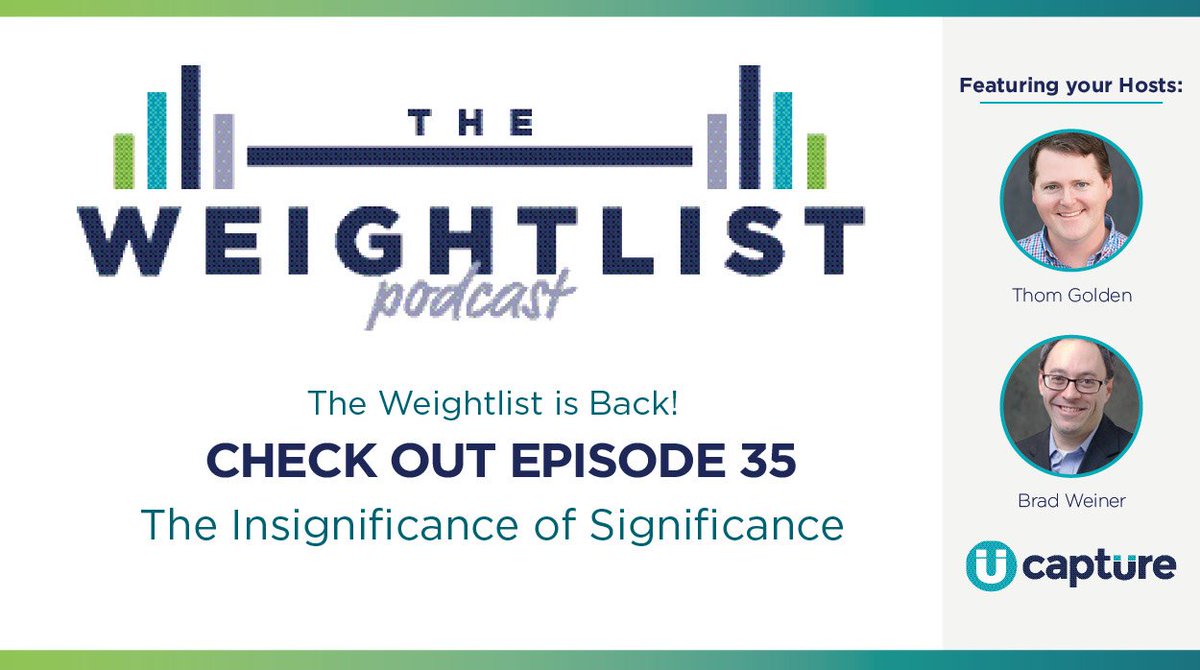 It's Weightlist Wednesday 🎧Stream "The Insignificance of Significance" at apple.co/2zkouew ! #HigherEdPodcast #HigherEd
