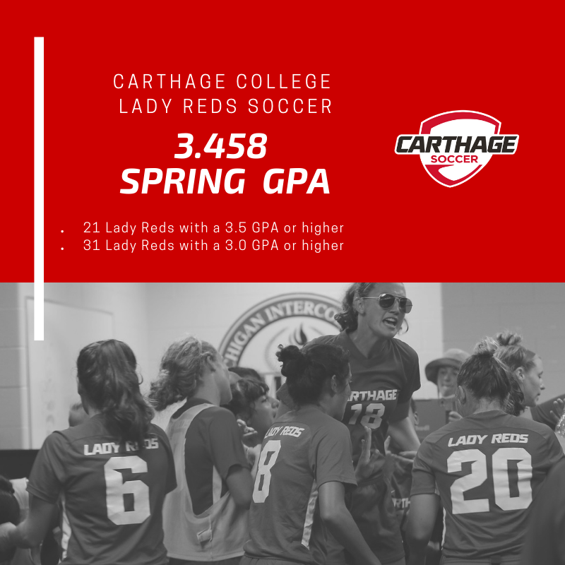 CarthageWSoccer's tweet photo. Your Lady Reds continue to rock it in the classroom. Over 31 Lady Reds had a 3.0 GPA or higher this spring semester.

#RedStateofMind
#RockingTheClassroom https://t.co/jvE22kFlAJ