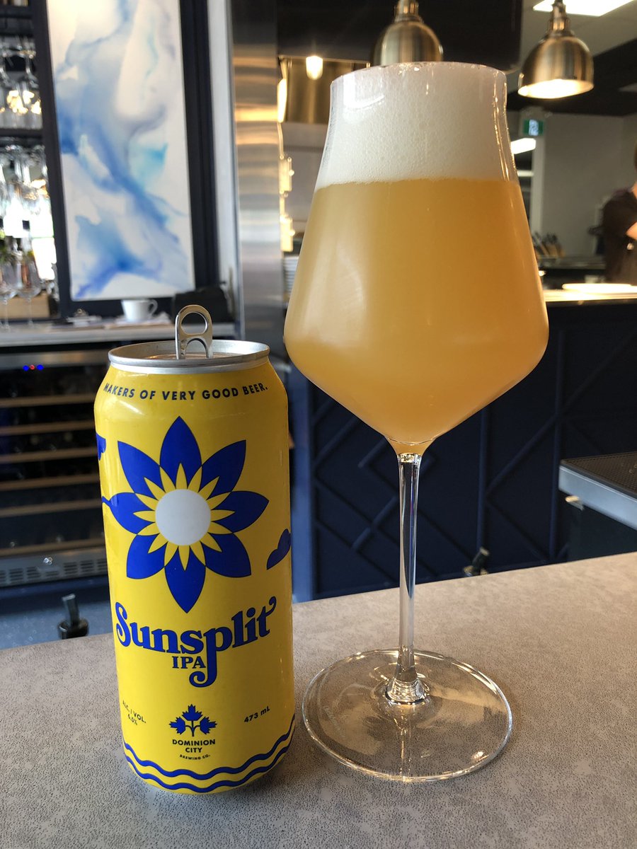 geekcanuck's tweet image. Excited to see Sunsplit IPA from @dominioncitybc in #ldnont thanks to @graceLDNONT. I’m honestly not sure what I love more, the beer or the font / colours. #fontnerd