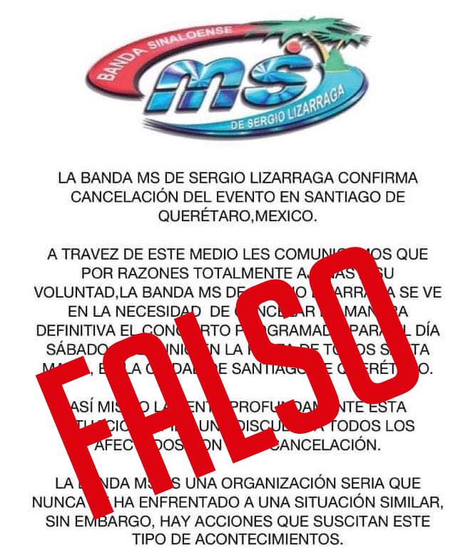 BANDA_MS's tweet photo. ‼️A nuestra gente de Querétaro‼️🤠👌🏻Aprovechamos este falso comunicado para anunciar que nuestra fecha de este sábado 08 de Junio está ‼️Sold Out‼️ no se dejen engañar 💃🕺 https://t.co/Z5CcEvuerD