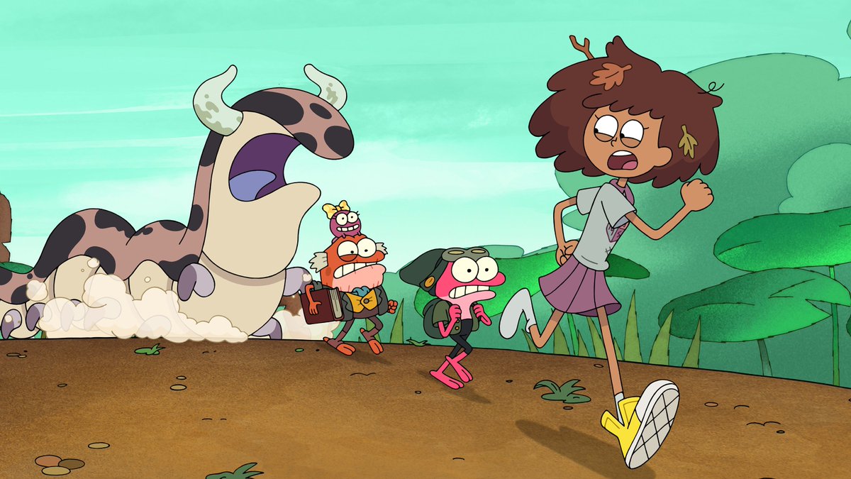 FrogFacts: The fantastical world of #Amphibia consists of monster versions  of garden creatures like "Cowapillars." The series premieres June 17 on  #DisneyChannel and in #DisneyNOW.