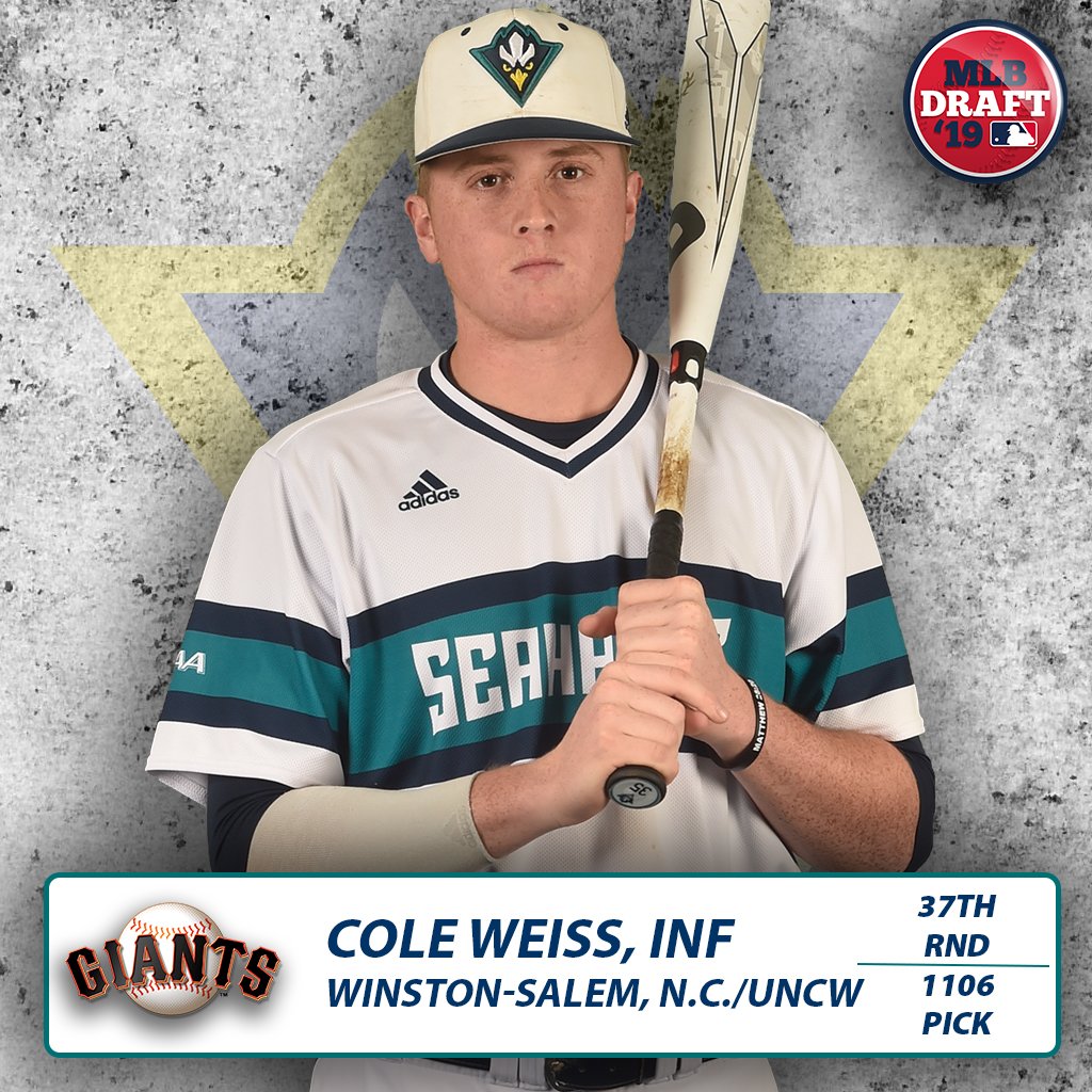 UNCWBaseball's tweet photo. Congrats to @coleweiss8! #MLBDraft #CAASports #UNCW https://t.co/eVBC42bo5P