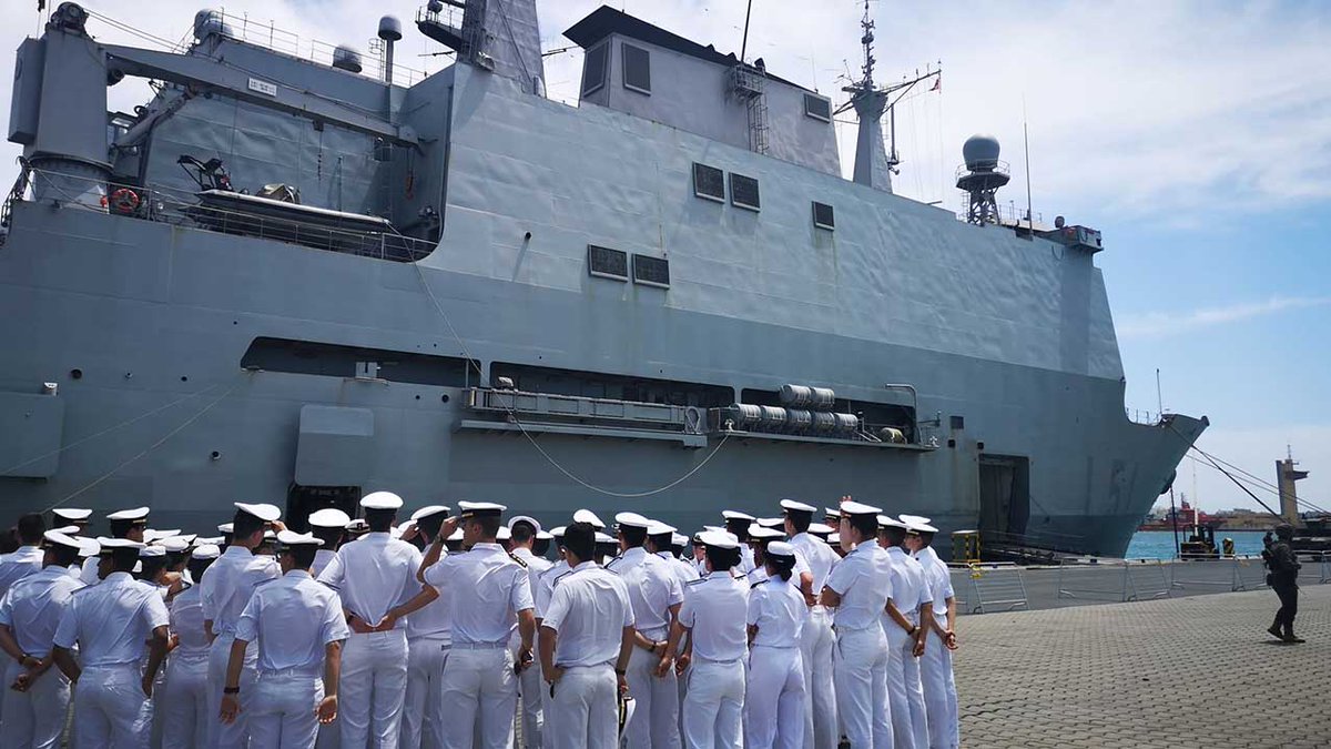 SpainPortNews's tweet photo. El buque de la Armada Española “Galicia” atraca en el puerto de Almería https://t.co/eoJcYqg83V https://t.co/a6sojM8wfK