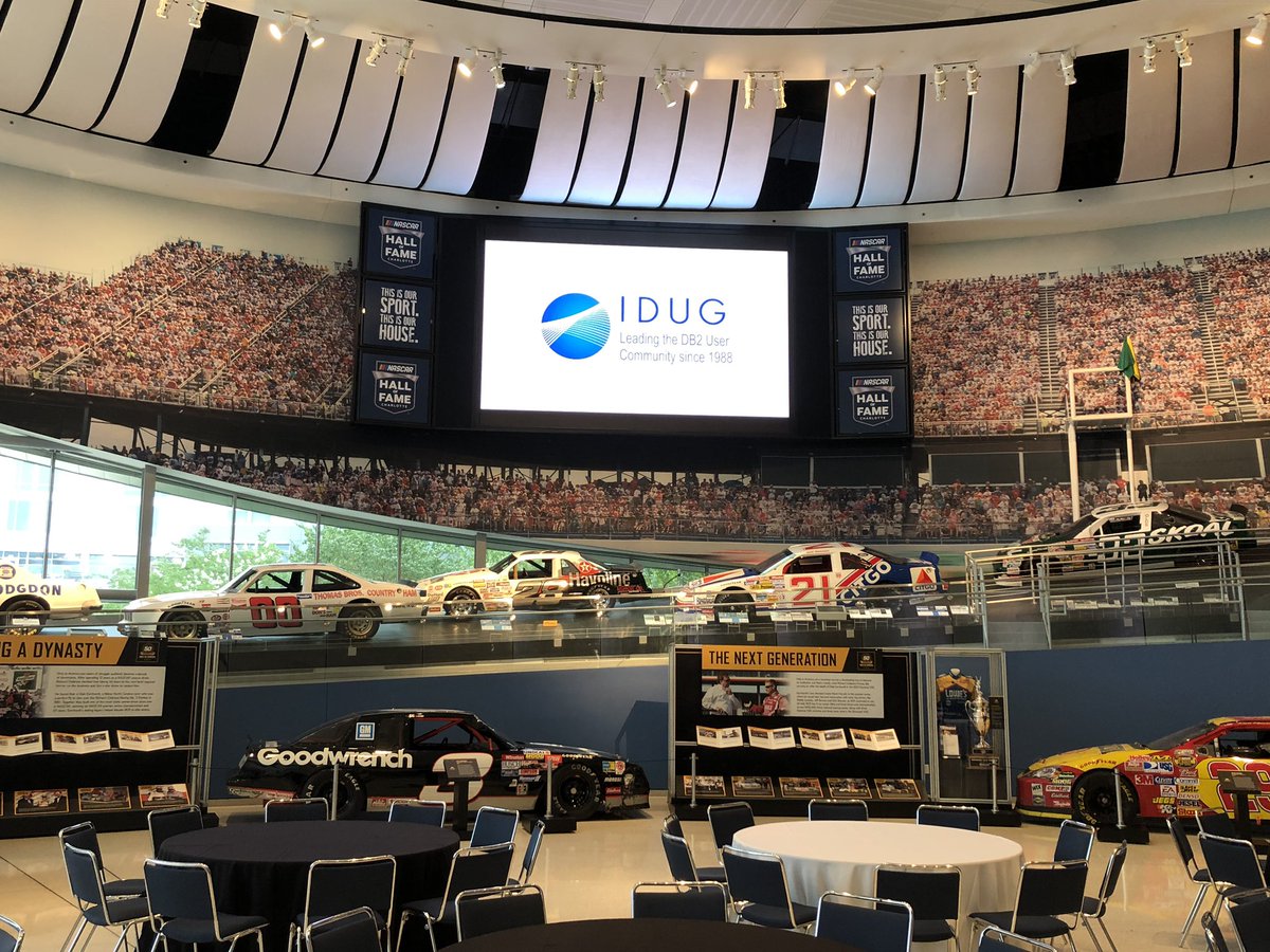 TahoeJR's tweet image. #IDUGdb2 #charlotte #ibmdb2 reception about to kick off at the #NASCAR Hall of Fame
