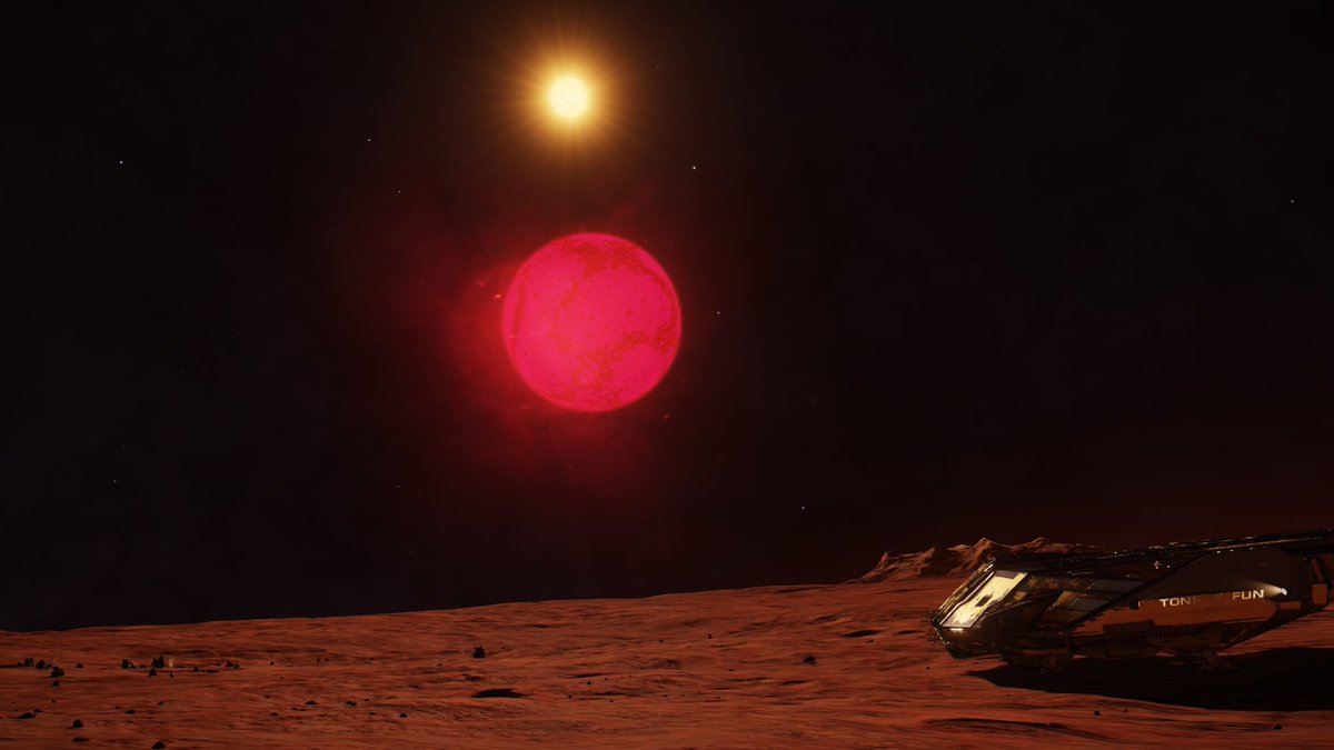 JpStryder's tweet photo. W00h!
Don't you just love finding odd space stuff?!
Like this little planet with an orbital period of 0.9 day, which also comes with handy/pretty geo sites to stock up on.
All with a great slowly changing view.π#LakonFanBoi #EliteDangerous #TheGreatReturn #IpxWing https://t.co/u3JRCkKYl2