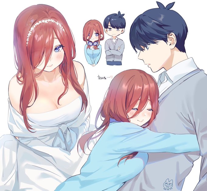とある社会人さんがTwitterに投稿した中野三玖(五等分の花嫁)のイラスト。