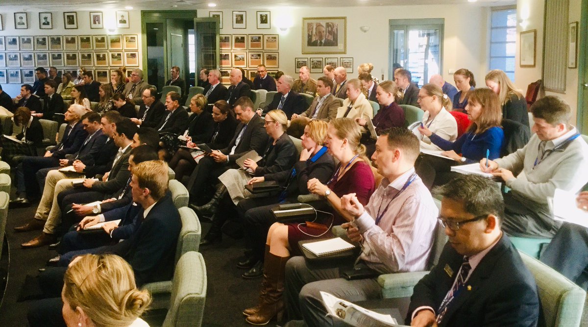 ADC_Australia's tweet image. Full house at the @ADC_Australia first #ProfessionofArms for 2019. Join the conversation on future joint leaders of 2030 and educating the future force with @WarintheFuture @NKFinney @TyrellMayfield @CharlesEdel @DPBEthics  @cathy_moloney #MakePMEFunAgain