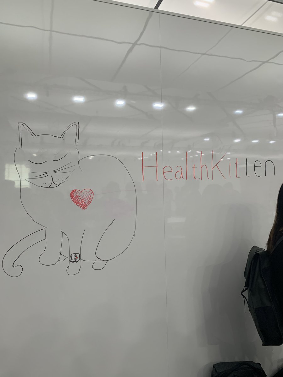 HealthKitten is back for our HealthKit lab happening now in Lab 8 and she’s loving the new Cycle Tracking app on Apple Watch. #WWDC19