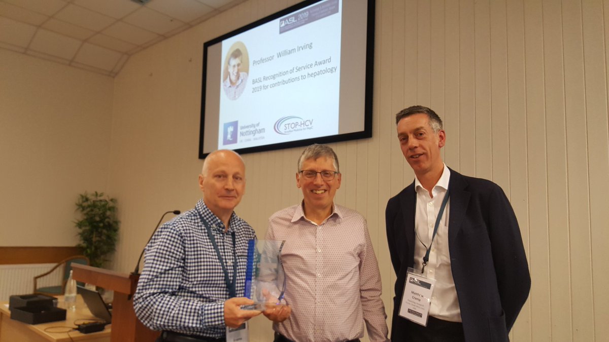 STOPHCV's tweet photo. #BASL basic science in derbyshire. Will Irving gets recognition at EASL for being totally fabulous. So deserved. https://t.co/wjKRzMOGql