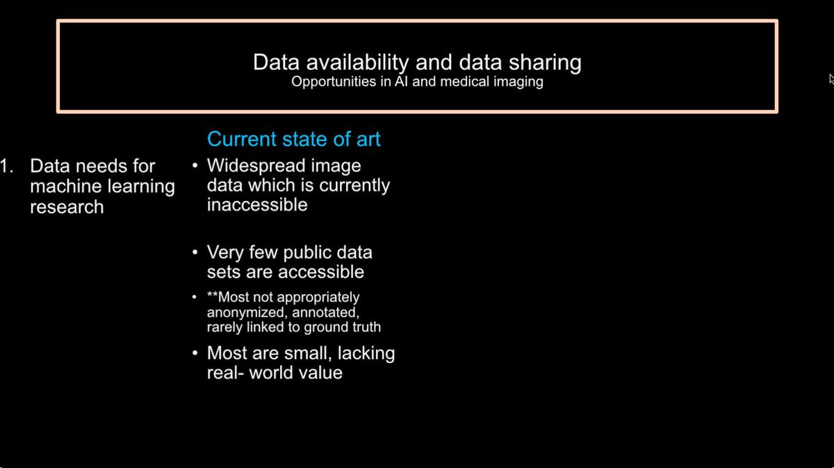 lagshea's tweet photo. #RADAIJC Data is a bottleneck for #AI and #ML in #Medicine and #Radiology for several reasons. https://t.co/jwfQ7e5QYB