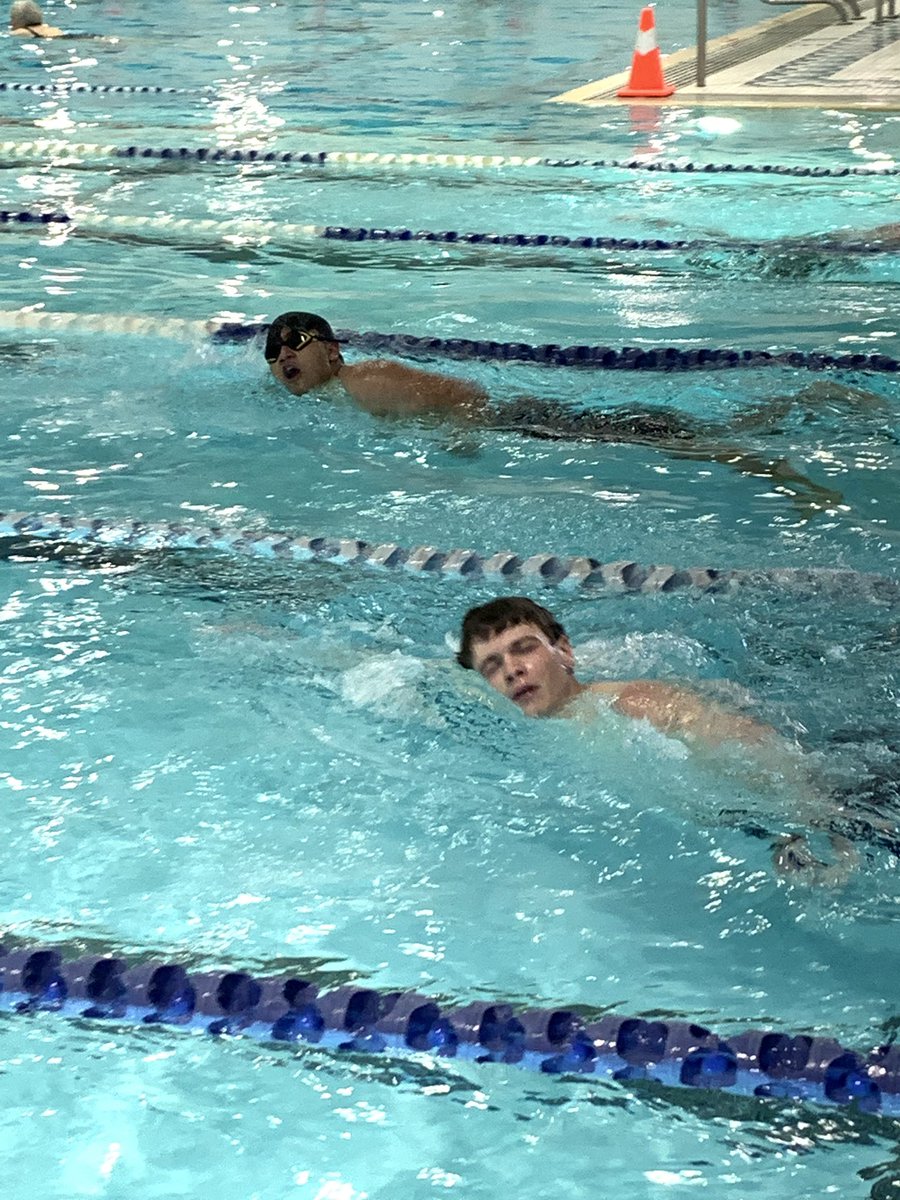 RecSdss's tweet photo. Check out these @SDSSSundevils students competing in the swim portion of the triathlon. #aquatics #hardwork #trainingisthekey #welldone #soproud https://t.co/ZgyG67s5cS