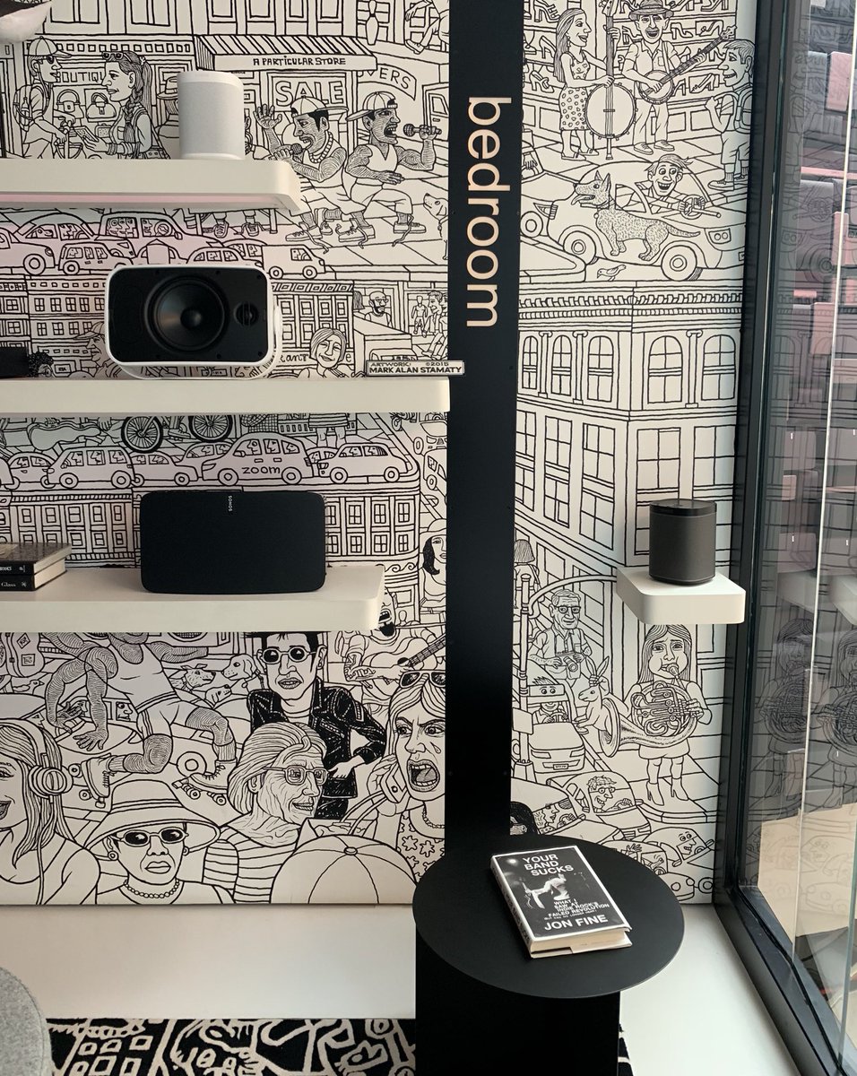 Hey look, <a href="/jonfine/">jonfine</a> ‘s book is currently decorating the <a href="/Sonos/">Sonos</a> flagship store in NYC 👀