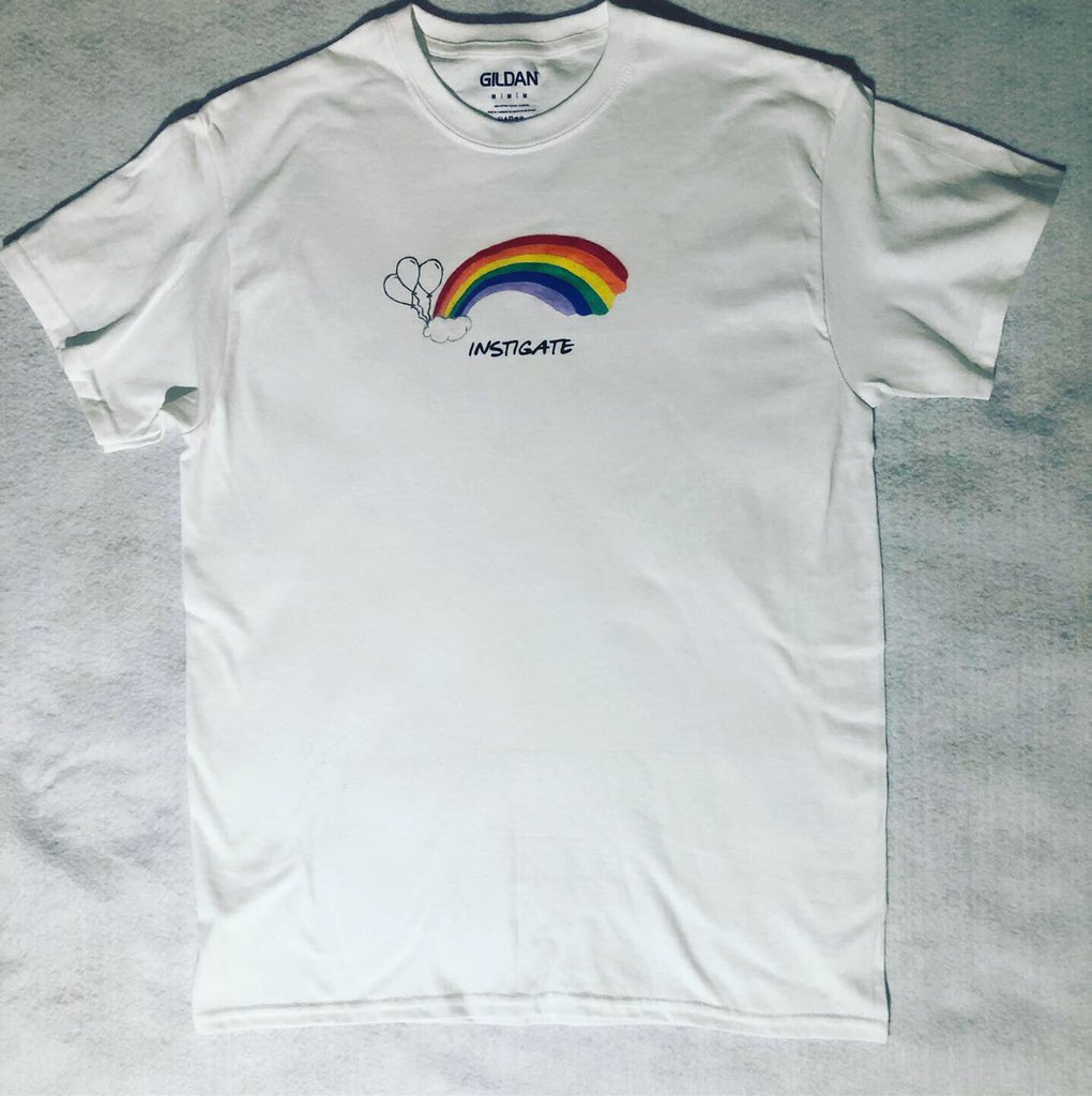 INSTIGATECO's tweet photo. Hand Painted Instigate Pride Crop Tops &amp; Tees. Live on the website now!! Only selling during the month of June🌈 Please rt and help get my business more exposure https://t.co/FYZM8xkQH9