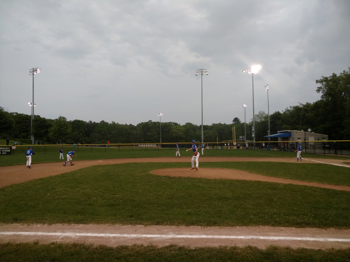 ASFreed's tweet photo. The Blue Jays have taken the field. It's time for some baseball. @Swampscott_LL https://t.co/RfxxcfJfDk