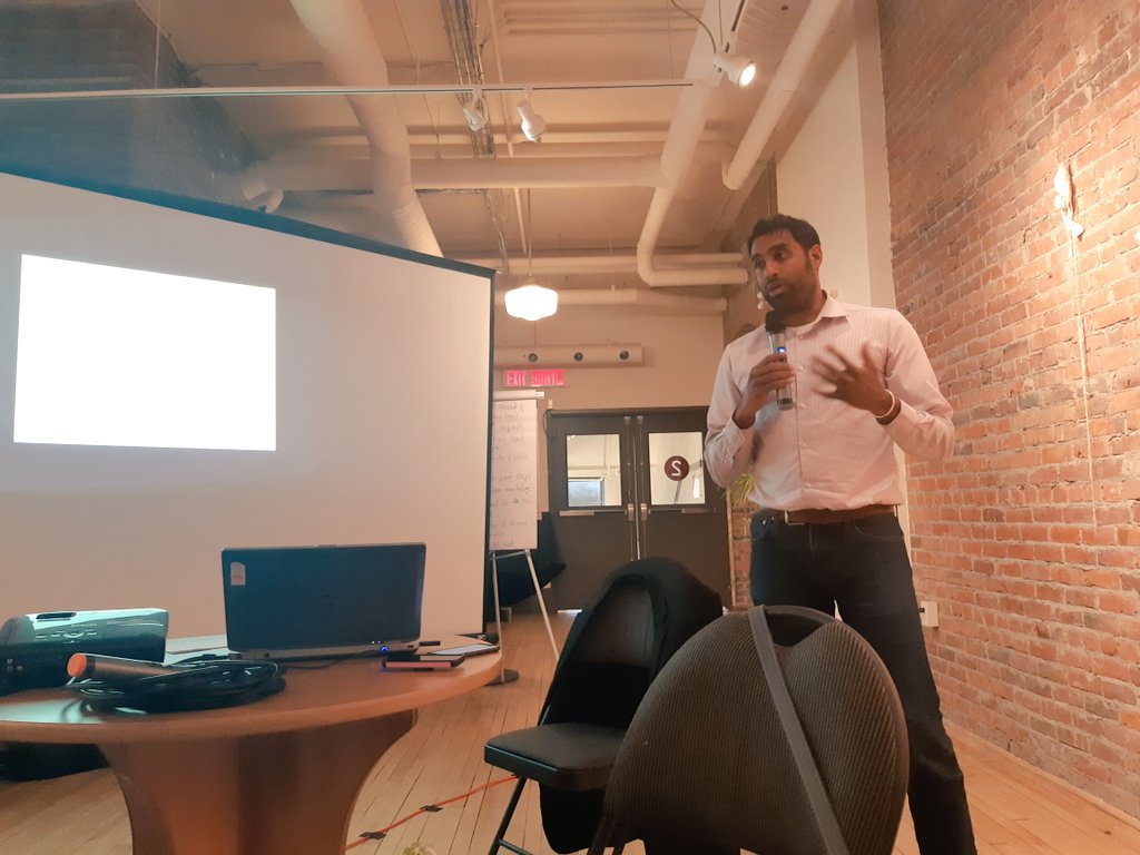 NewBrunswickNow's tweet photo. Listening to the lovely @Eco_Hari present to #NBEN's rad initiative to bring @GreenEconomyCa to #newbrunswick . "Sustainability is integral not addition to what we do, we need to integrate... having it in the side will never ever do..and it is profitable!" https://t.co/djsgWZjXQ9 https://t.co/RPagH3RtsL