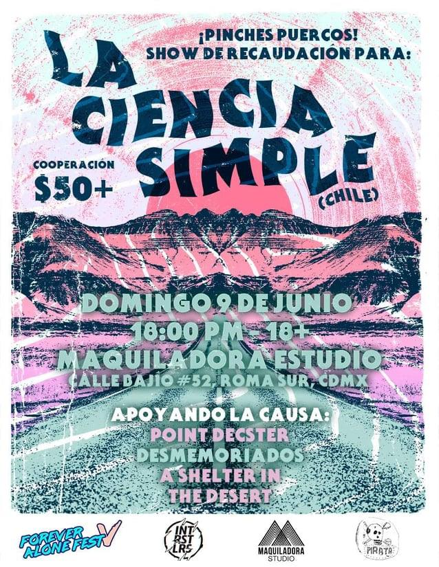 Nuestros amix de <a href="/lacienciasimple/">La ciencia simple</a> fueron víctimas de la corrupción :( así que acá armamos un showsito en domingo para que puedan recuperar un poco de money 🥰

Apoyen a nuestros chilenos favoritos ❤️ Nos vemos este 9 de junio en <a href="/maquiladoramx/">Maquiladora Studio</a>