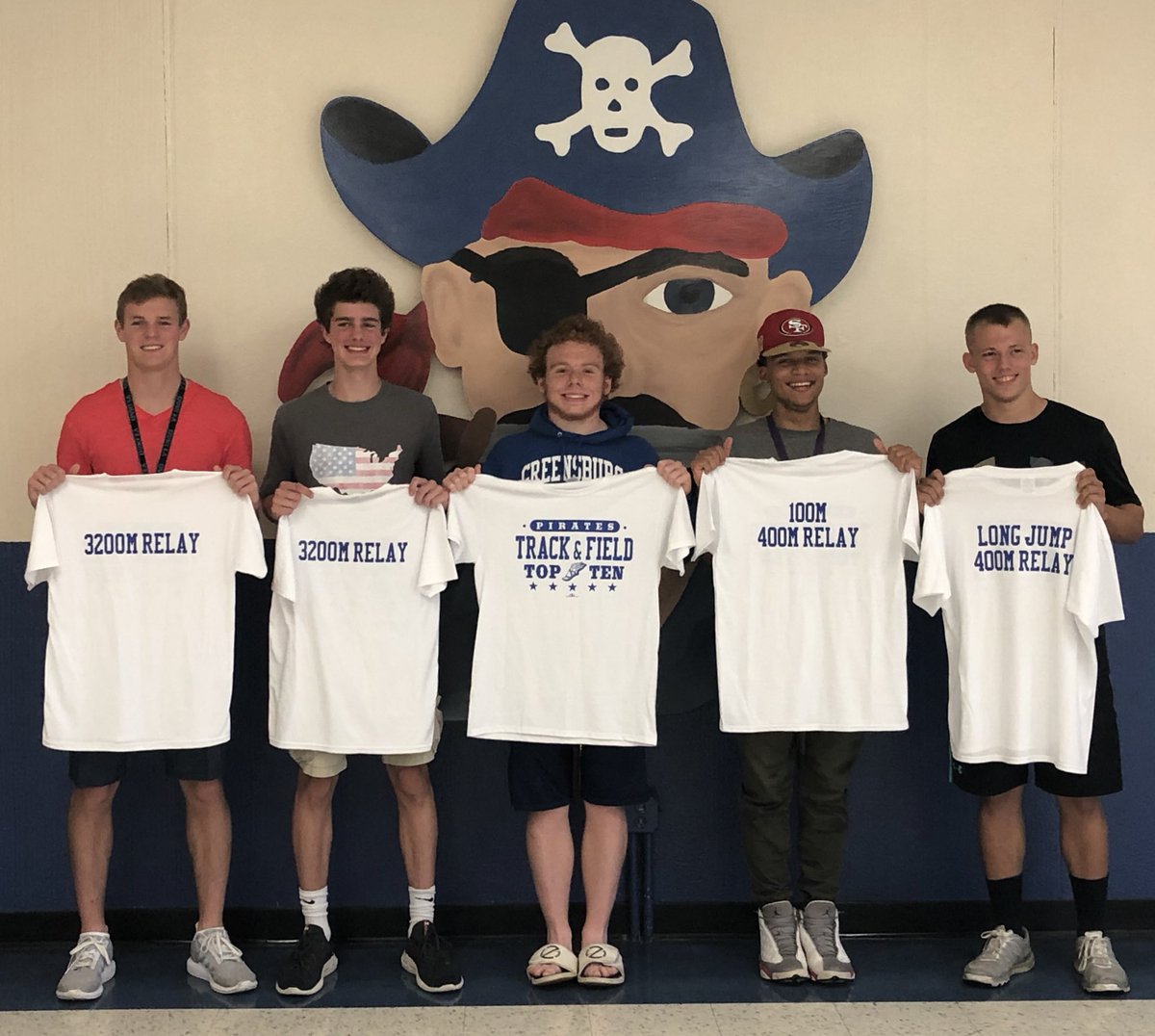Pirate_Track's tweet photo. Congratulations to our Top Ten Athletes! 4x8 Relay Team NickZapfe, KoleStephens (Not Pictured HunterButz &amp; SawyerSanders) 4x1 Relay Team @vpavy01 @joeywoods24 @daimonaustin (Not Pictured JalenWoods) 100m @joeywoods24 &amp; Long Jump @daimonaustin https://t.co/eSsWQybtGK