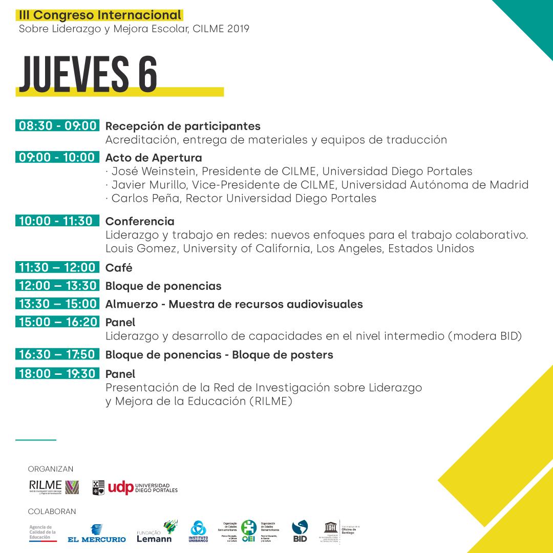 2019Cilme's tweet photo. Mañana jueves empieza CILME 2019. La conferencia inaugural sobre liderazgo y redes está a cargo de Louis Gomez. Revisa el programa completo en https://t.co/6N24xu65B4 https://t.co/BAA0m1ojMW