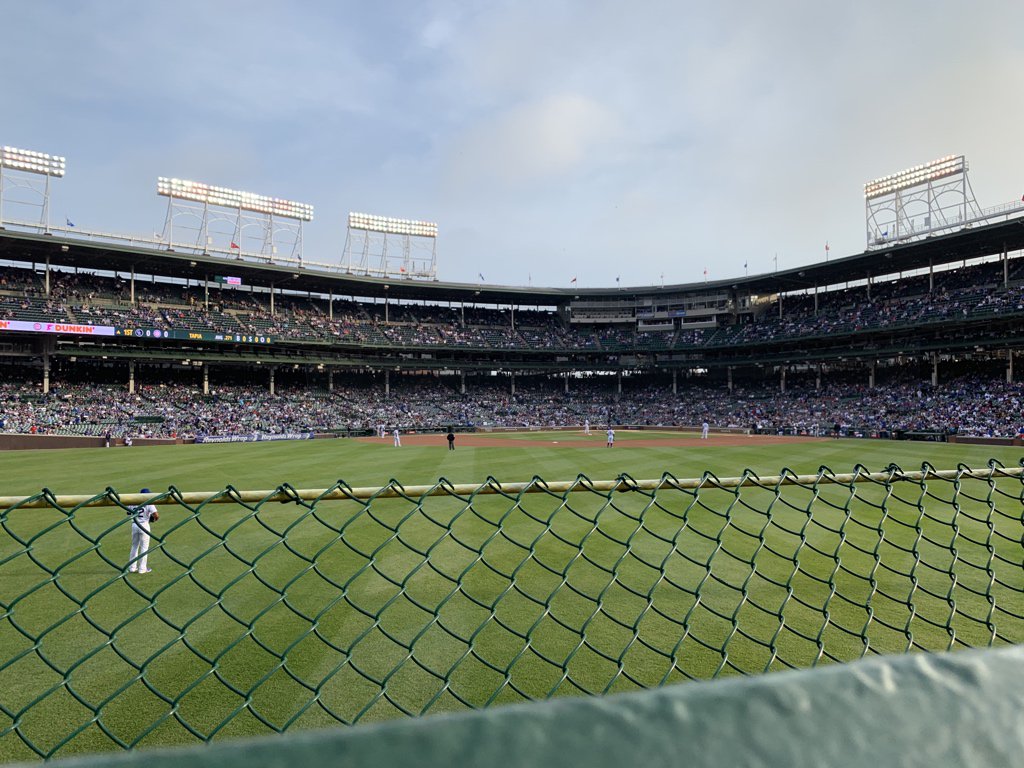 Jason_Swanson's tweet image. Breaking one of my life rules and sitting in the bleachers. Go Cubs!